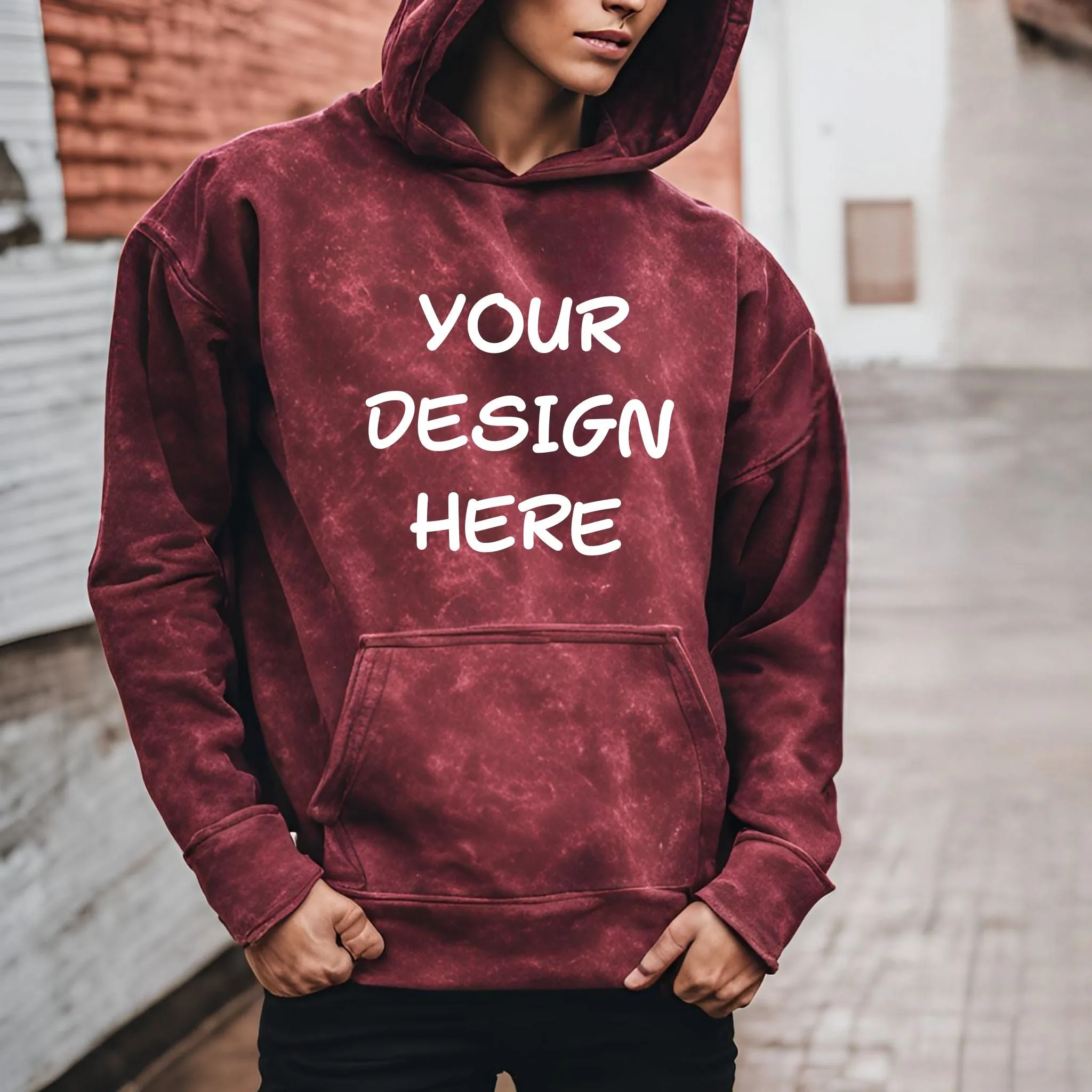 Custom Unisex Acid Washed Hoodie
