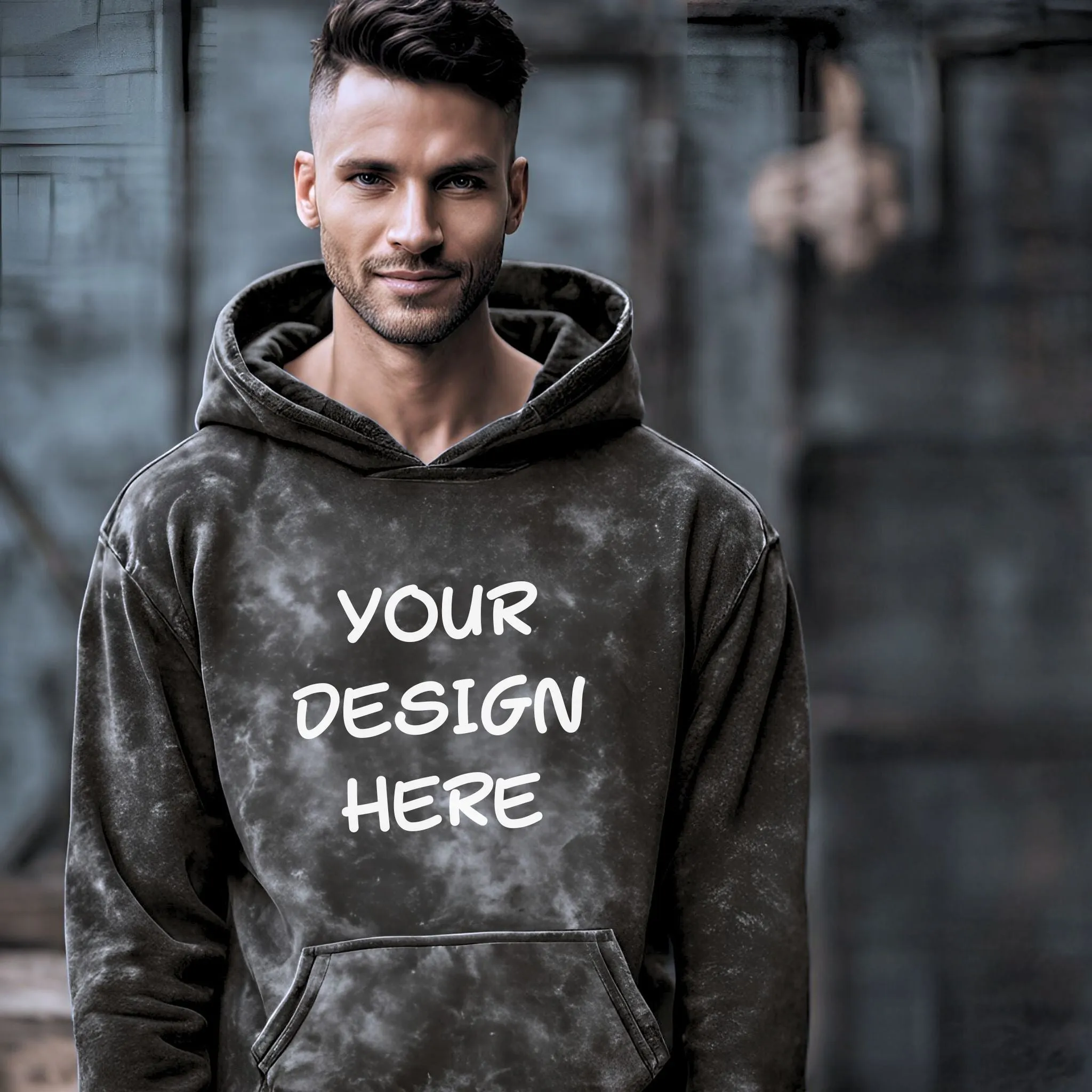 Custom Unisex Acid Washed Hoodie