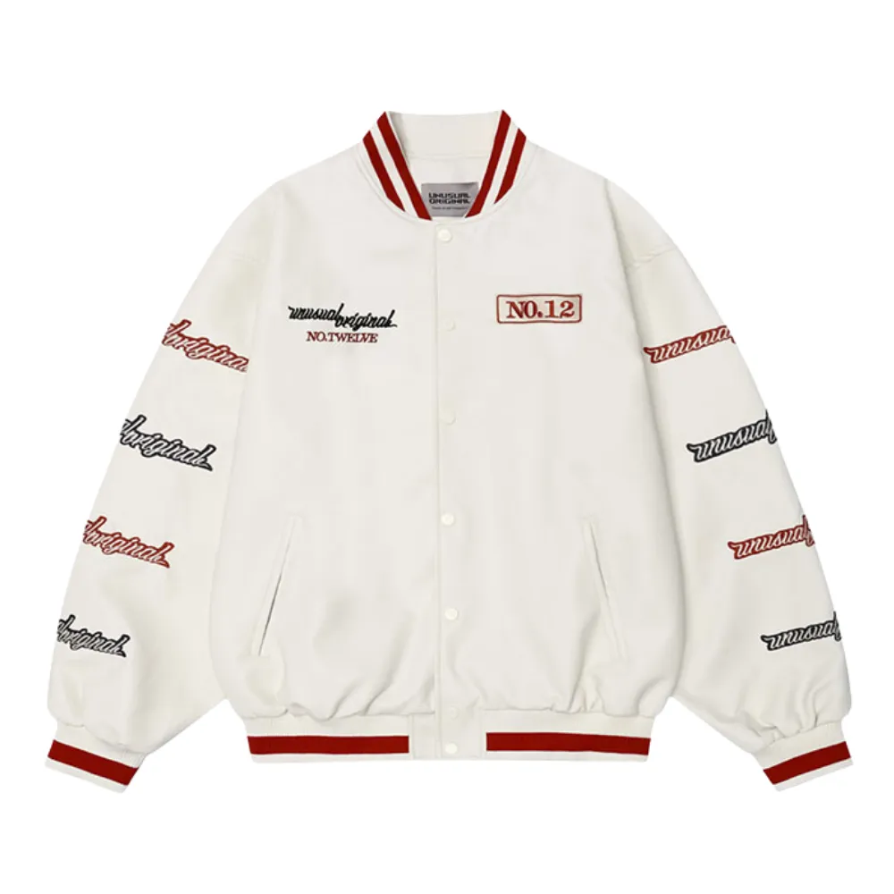 Design Letter Embroidered Baseball Jacket