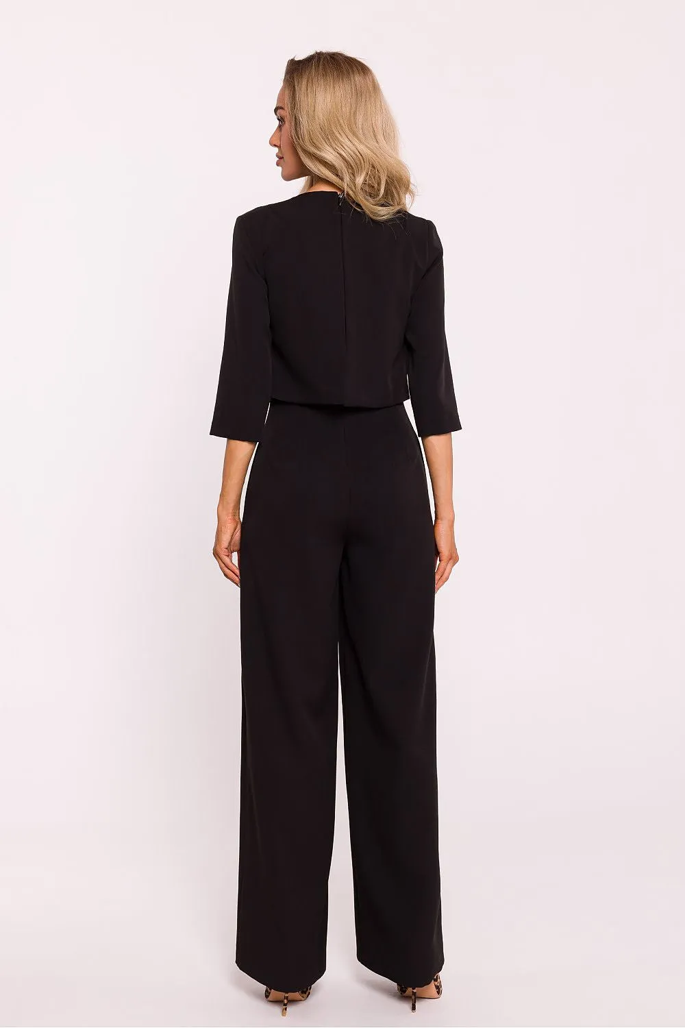 Double-Layered Wide-Leg Jumpsuit