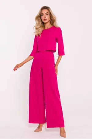 Double-Layered Wide-Leg Jumpsuit