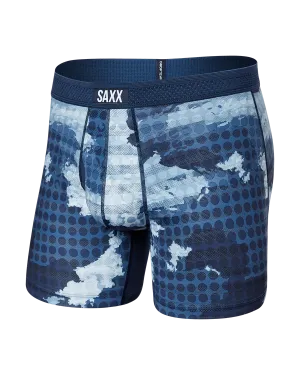 DropTemp Cooling Mesh Boxer Brief - Cloud Drop Camo- Navy
