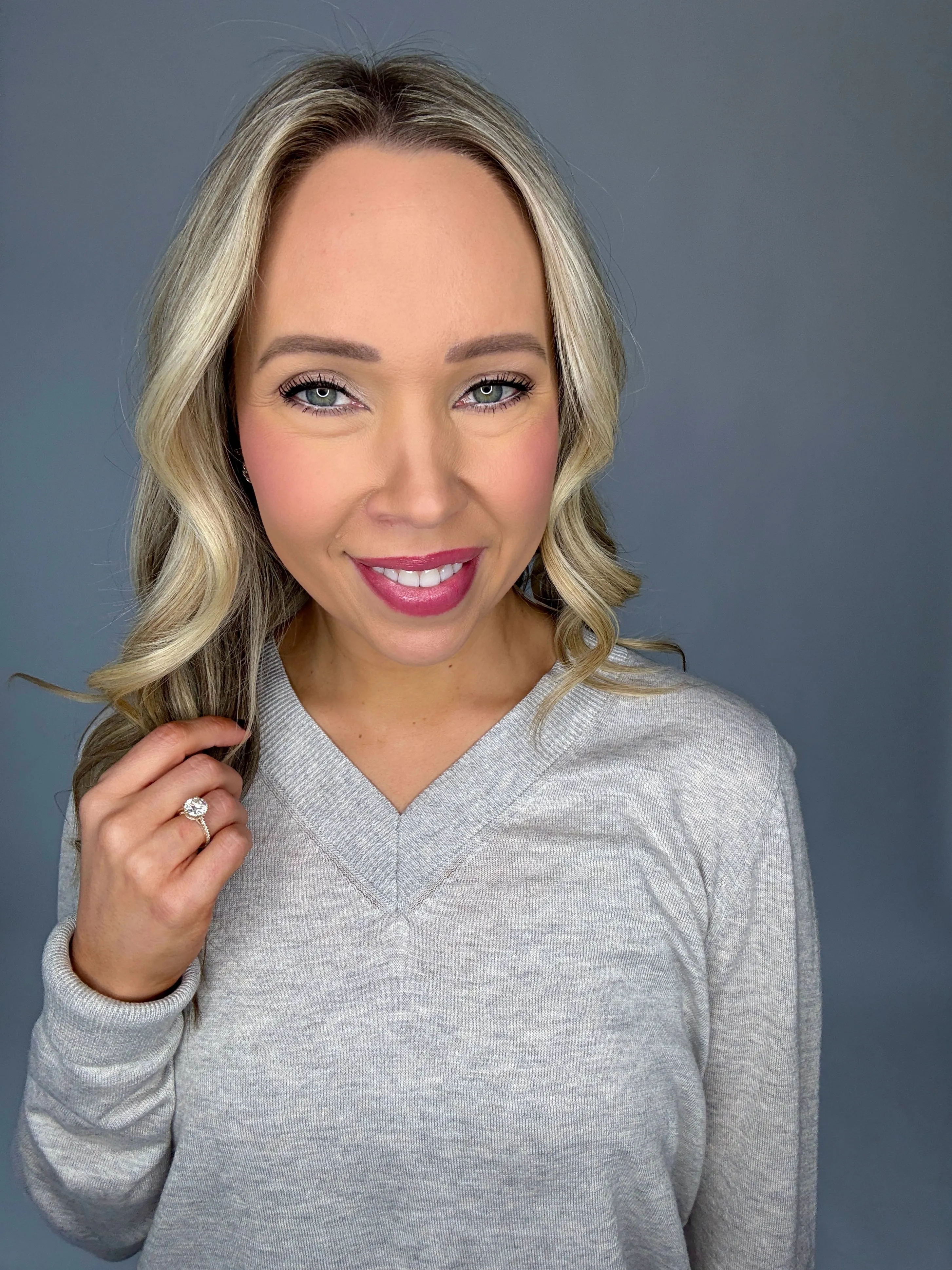 East Village V-Neck Sweater - Light Grey