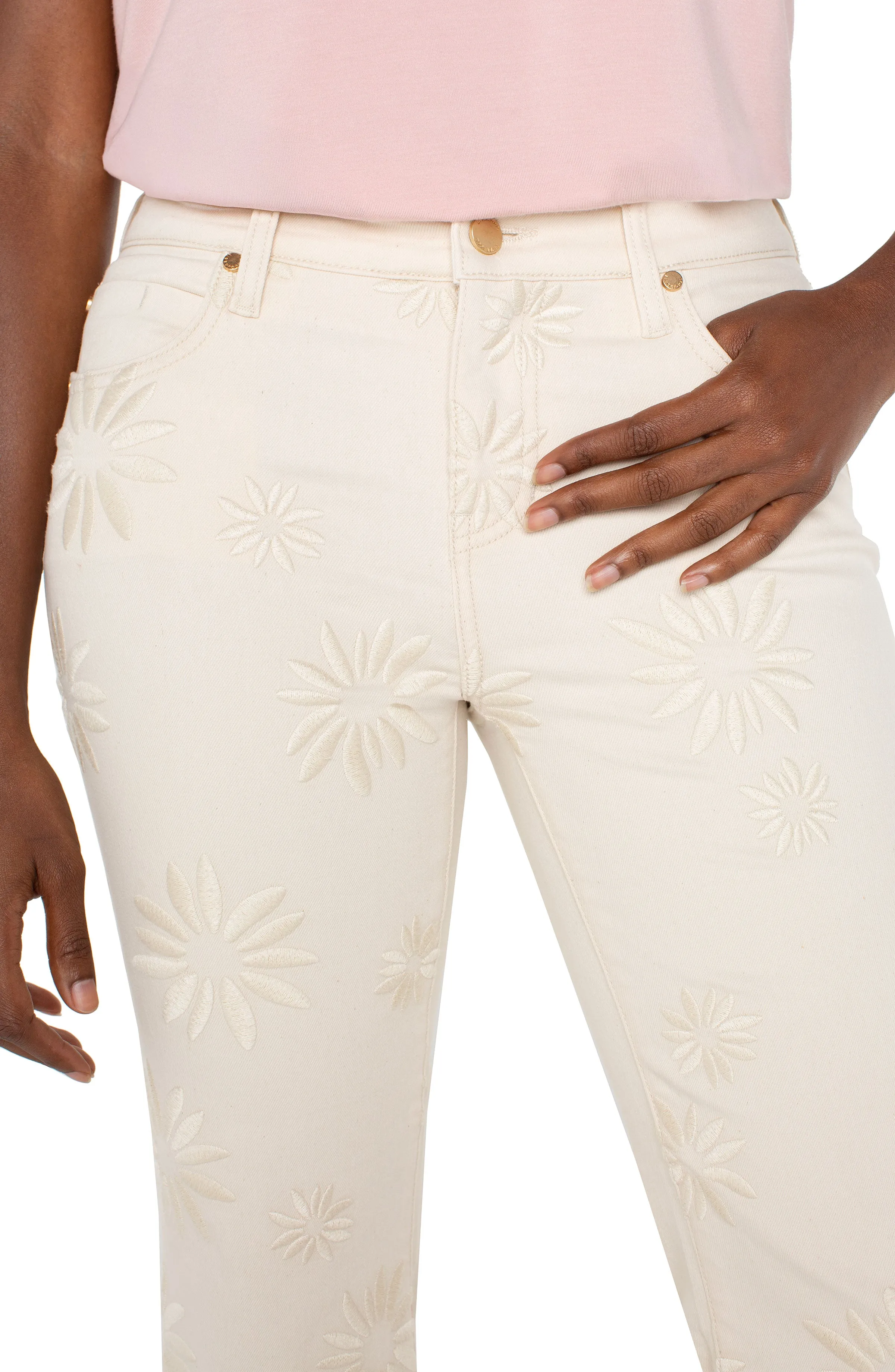 Ecru Hannah Crop Flare