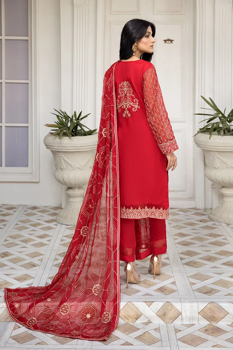 Elegant Pakistani Salwar Kameez in Red Shade #PF491
