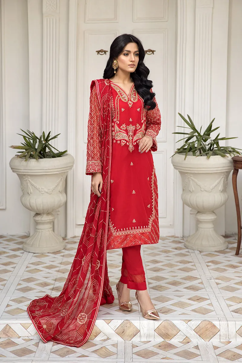 Elegant Pakistani Salwar Kameez in Red Shade #PF491