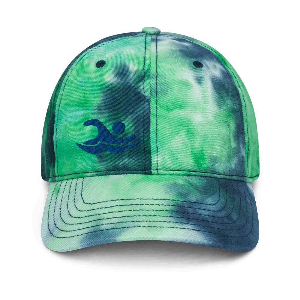 Embroidered Tie Dye Swimmer Baseball Hat