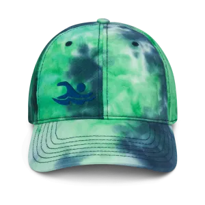 Embroidered Tie Dye Swimmer Baseball Hat