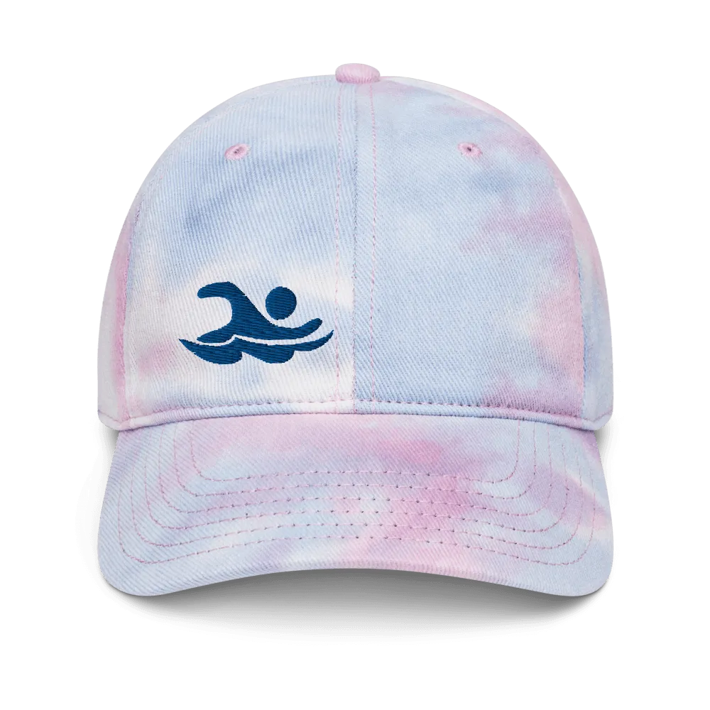 Embroidered Tie Dye Swimmer Baseball Hat