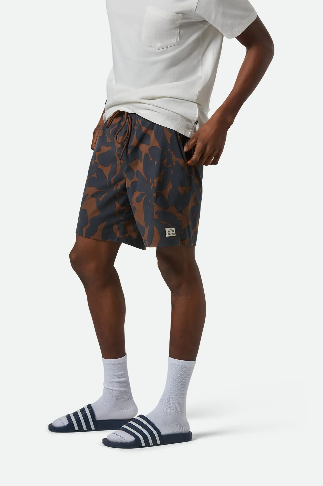Everyday Stretch Hybrid Short 7" - Pinecone Brown Floral
