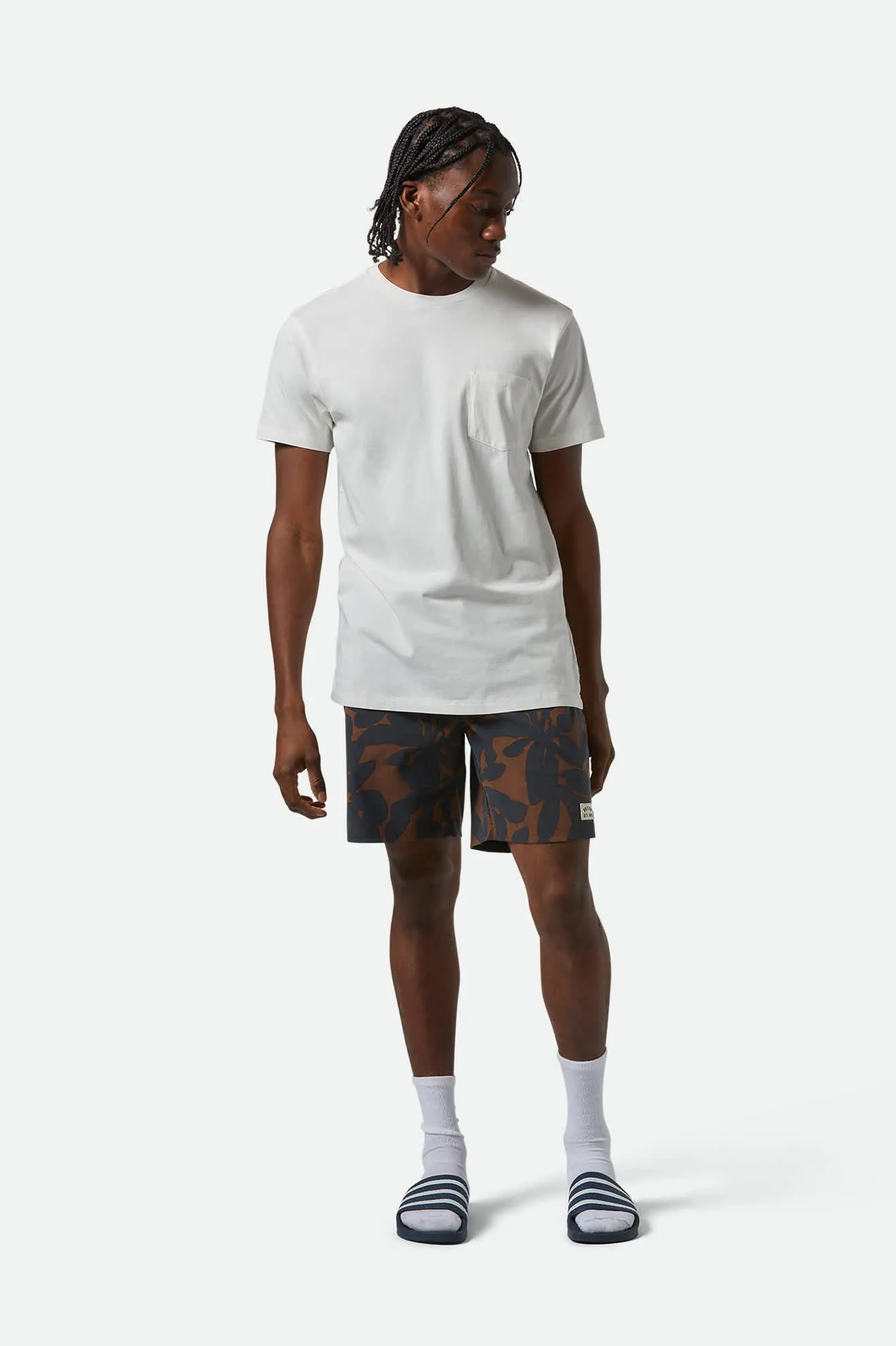 Everyday Stretch Hybrid Short 7" - Pinecone Brown Floral