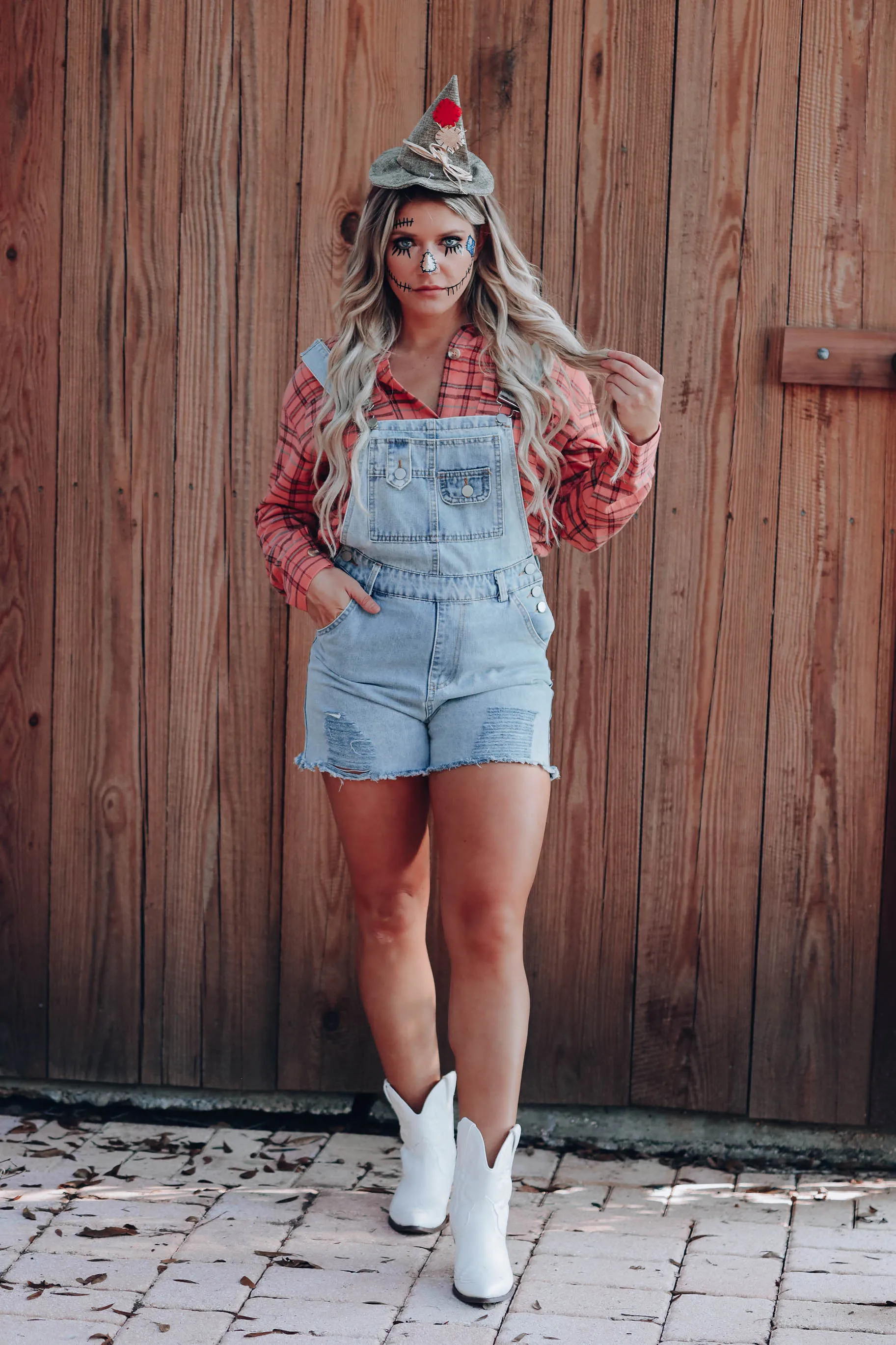Faris Flannel Plaid Shirt - Peach