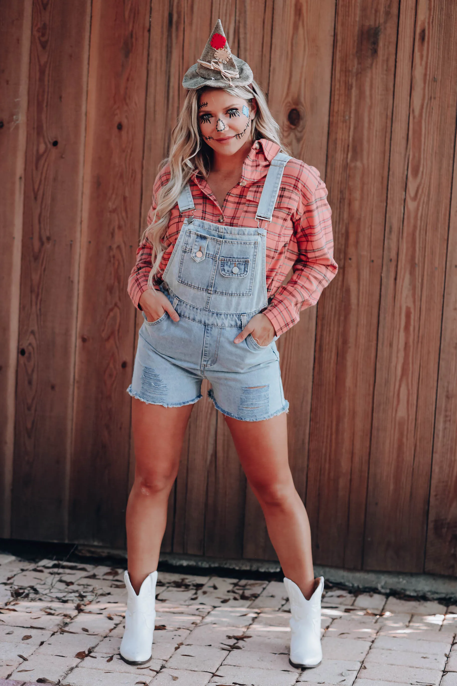 Faris Flannel Plaid Shirt - Peach