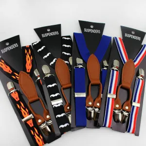 Fashion high Children Adjustable 4 Clip-on Y-back Suspenders Kids girl boy braces