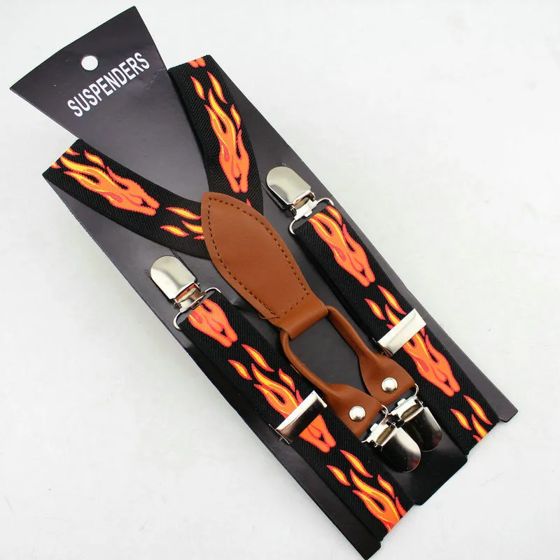 Fashion high Children Adjustable 4 Clip-on Y-back Suspenders Kids girl boy braces