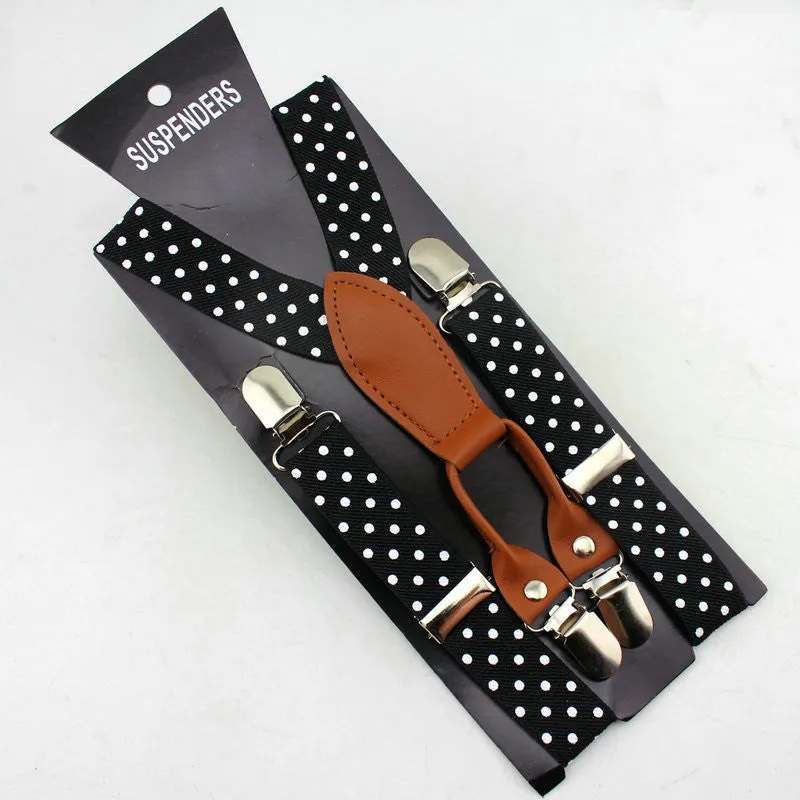 Fashion high Children Adjustable 4 Clip-on Y-back Suspenders Kids girl boy braces