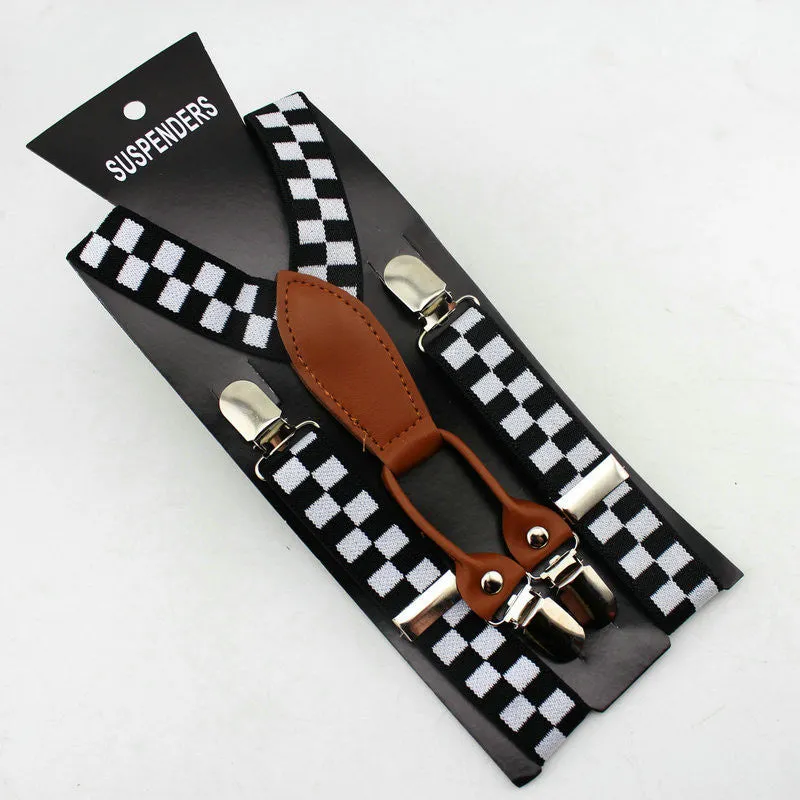 Fashion high Children Adjustable 4 Clip-on Y-back Suspenders Kids girl boy braces