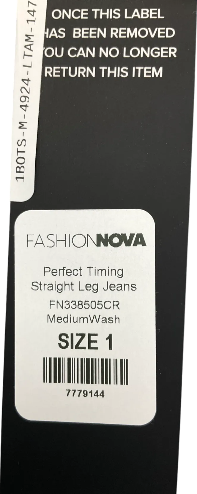 Fashion Nova Blue Perfect Timing Straight Leg Jeans UK S
