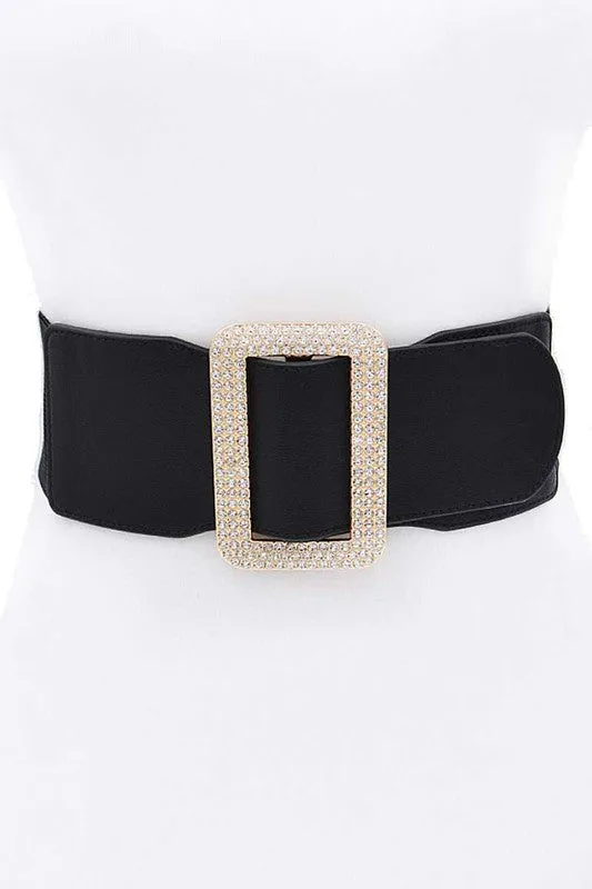 Fashion Rhinestone Rectangle Belt
