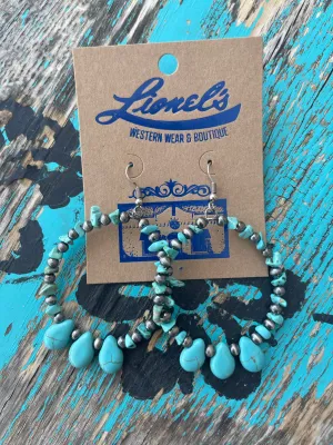 Fashion Turquoise Loop Earrings
