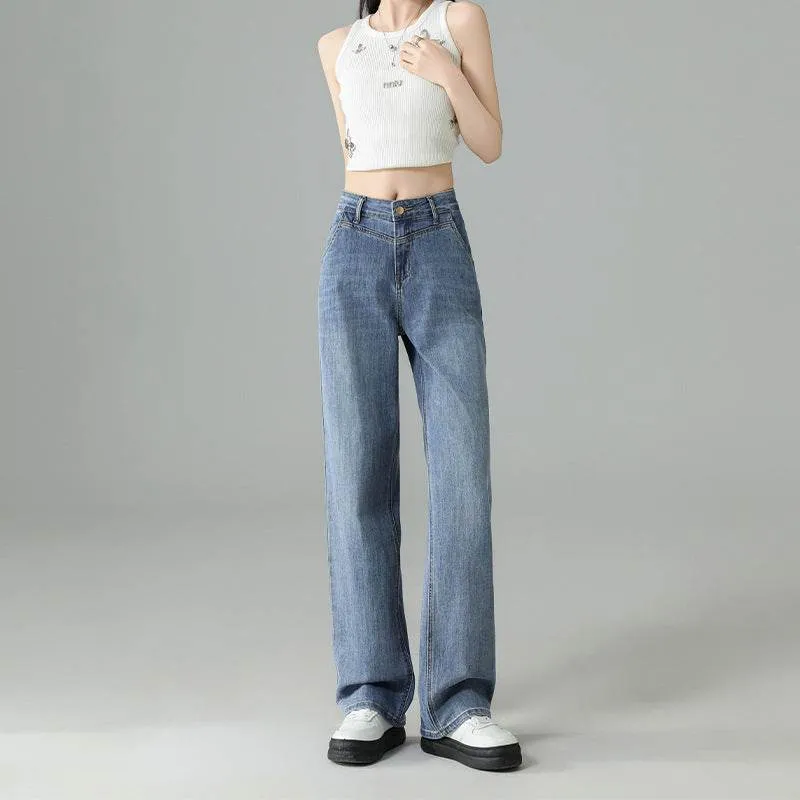 Fashionable Narrow Wide-leg Jeans For Women