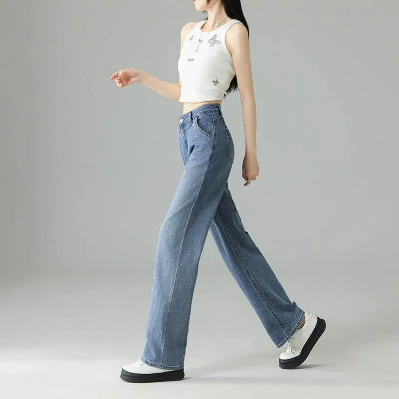 Fashionable Narrow Wide-leg Jeans For Women