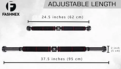 Fashnex Pull up Bar, Chin up Bar Door Way Door Mounts for Home, Gym, Fitness, Exercise for Men and Women (Black)