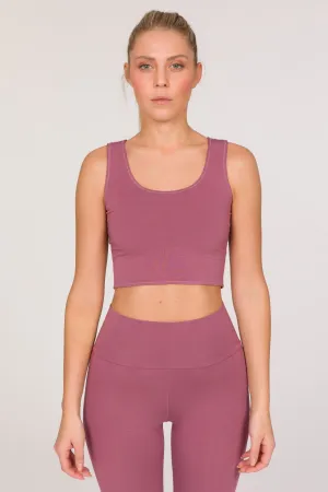 Fit Crop Tank Bra - Magenta