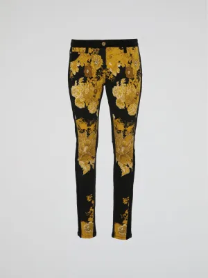 Floral Print Skinny Pants