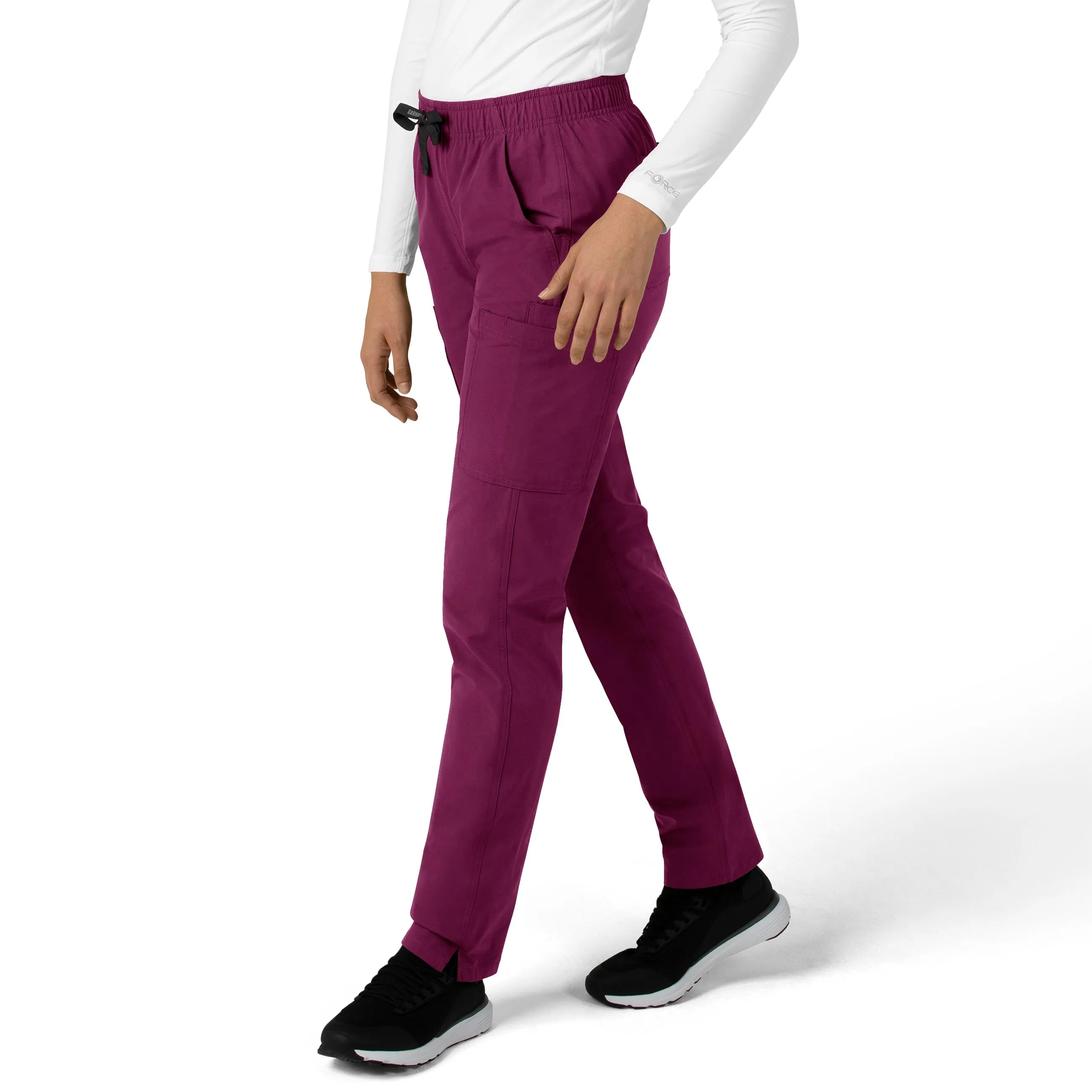 Force Essentials C51213 Straight Leg Scrub Pants Wine