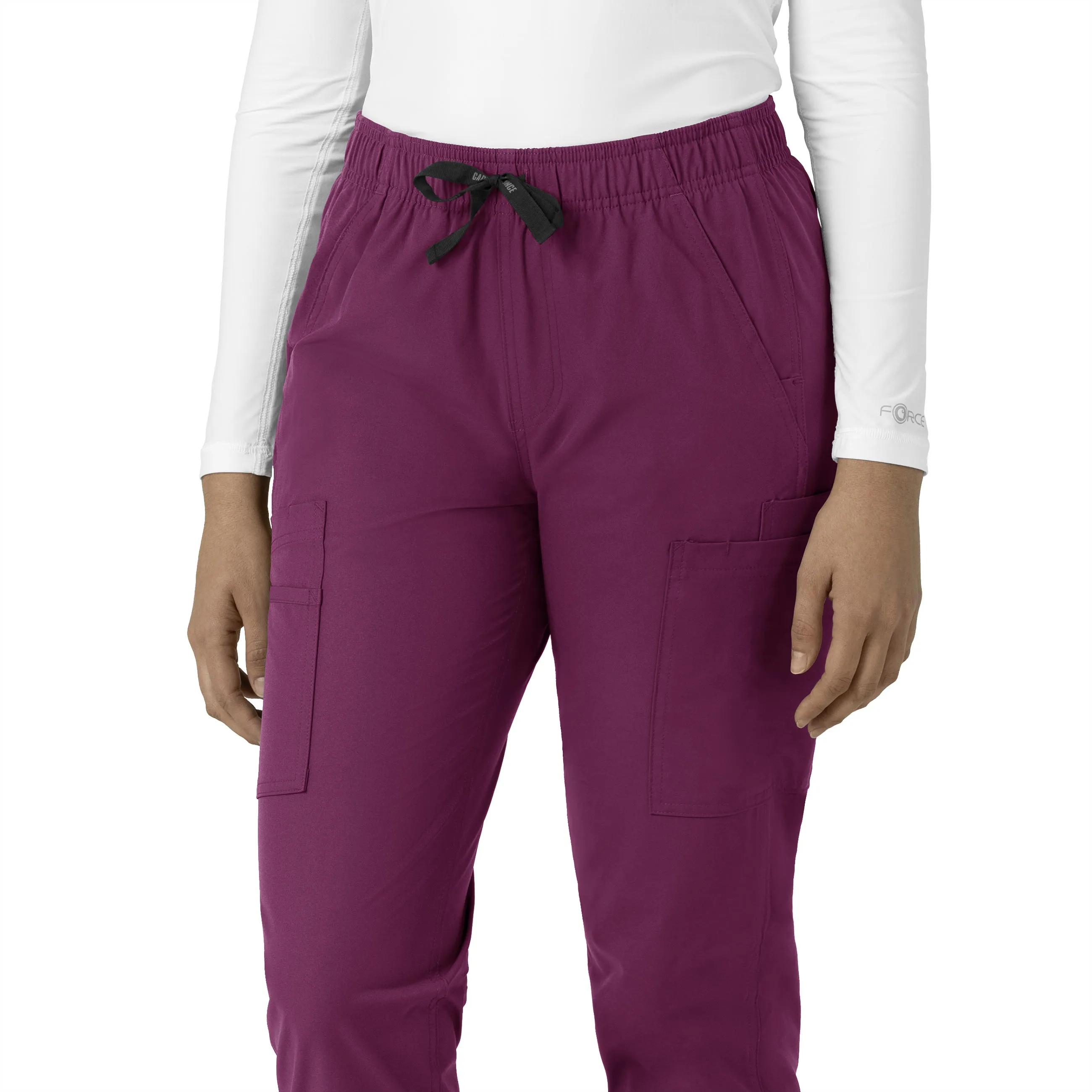 Force Essentials C51213 Straight Leg Scrub Pants Wine