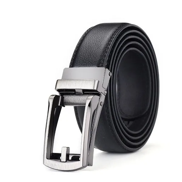 Genuine Leather Strap Automatic Buckle Belt For Men