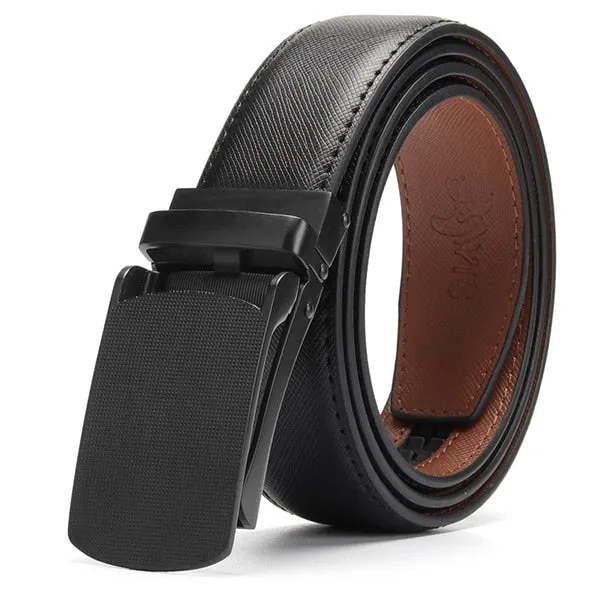 Genuine Leather Strap Automatic Buckle Belt For Men