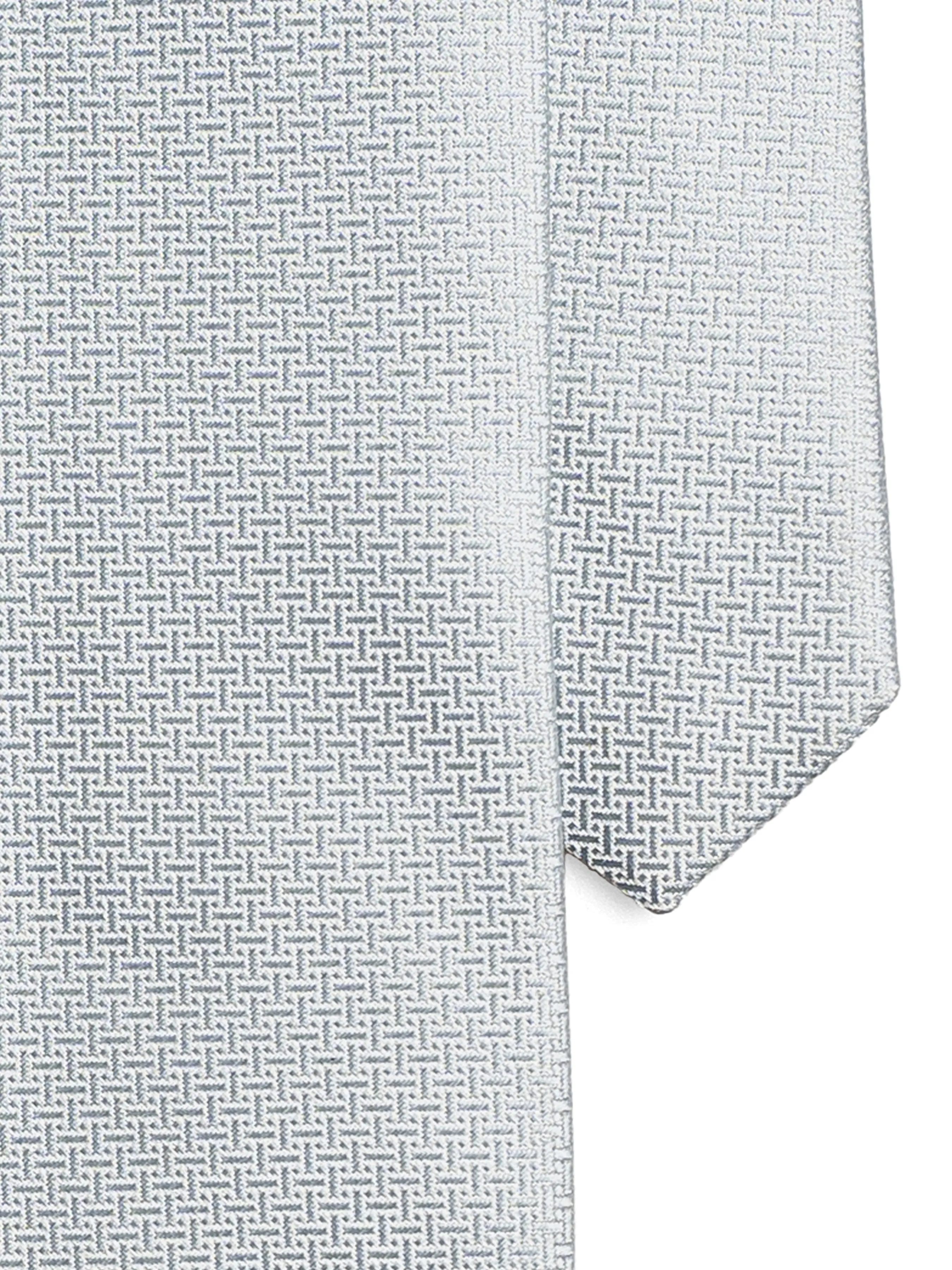 Geometric Tie - Icy Blue with Mini Single Weave