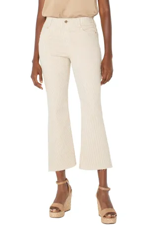 Gia Glider Crop Flare w/ Back Pleat - Cappuccino Stripe
