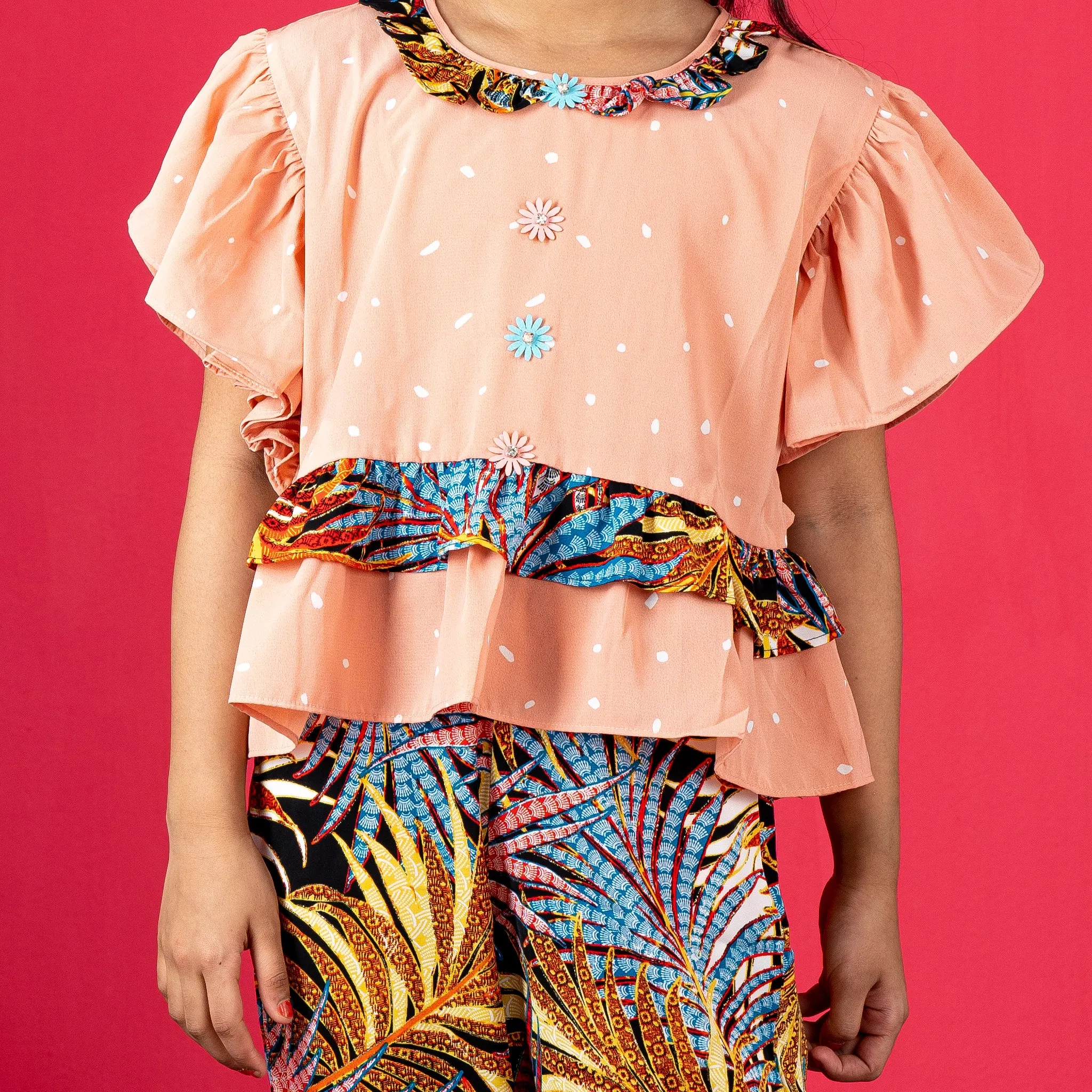 Girls 2Pcs- Peach
