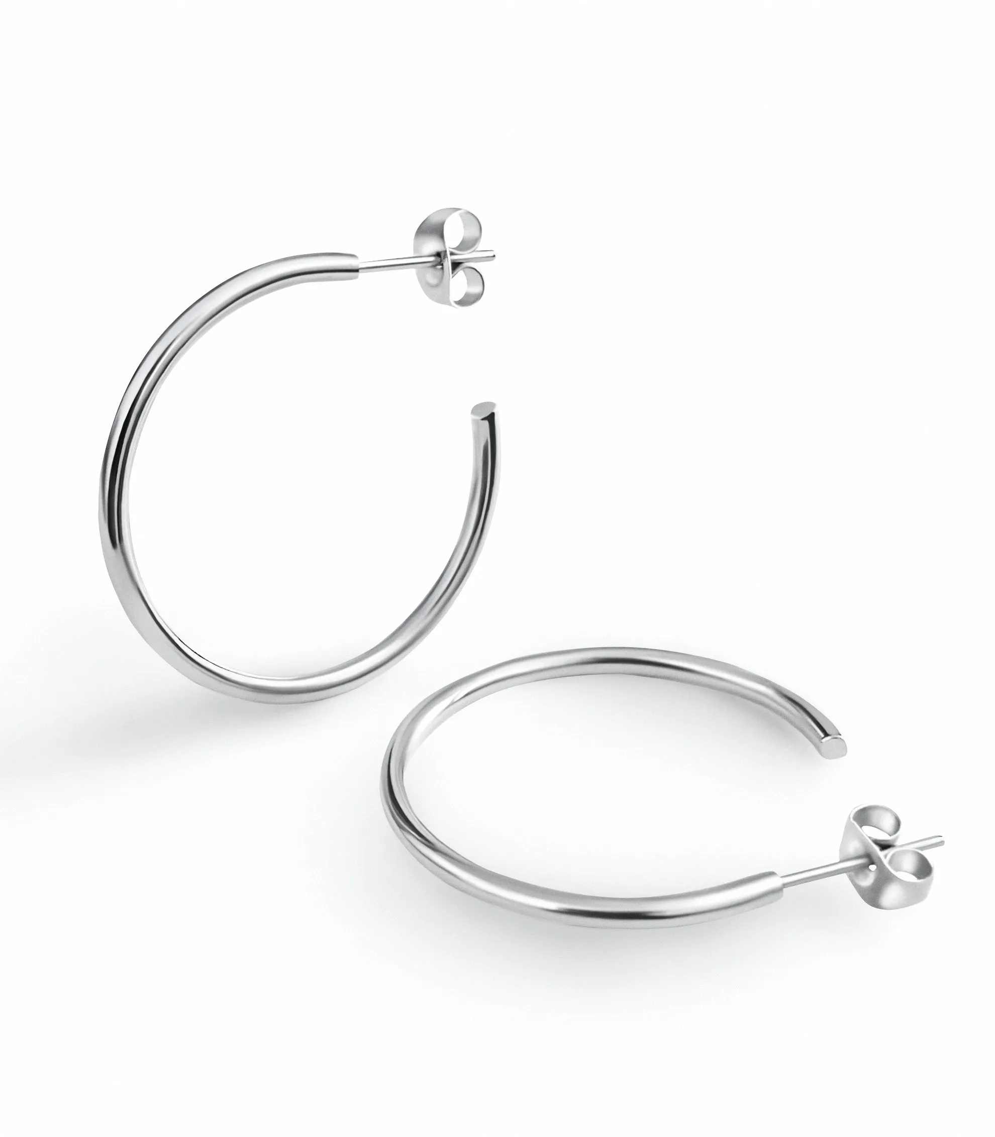 Gold Hoop Earrings 15mm