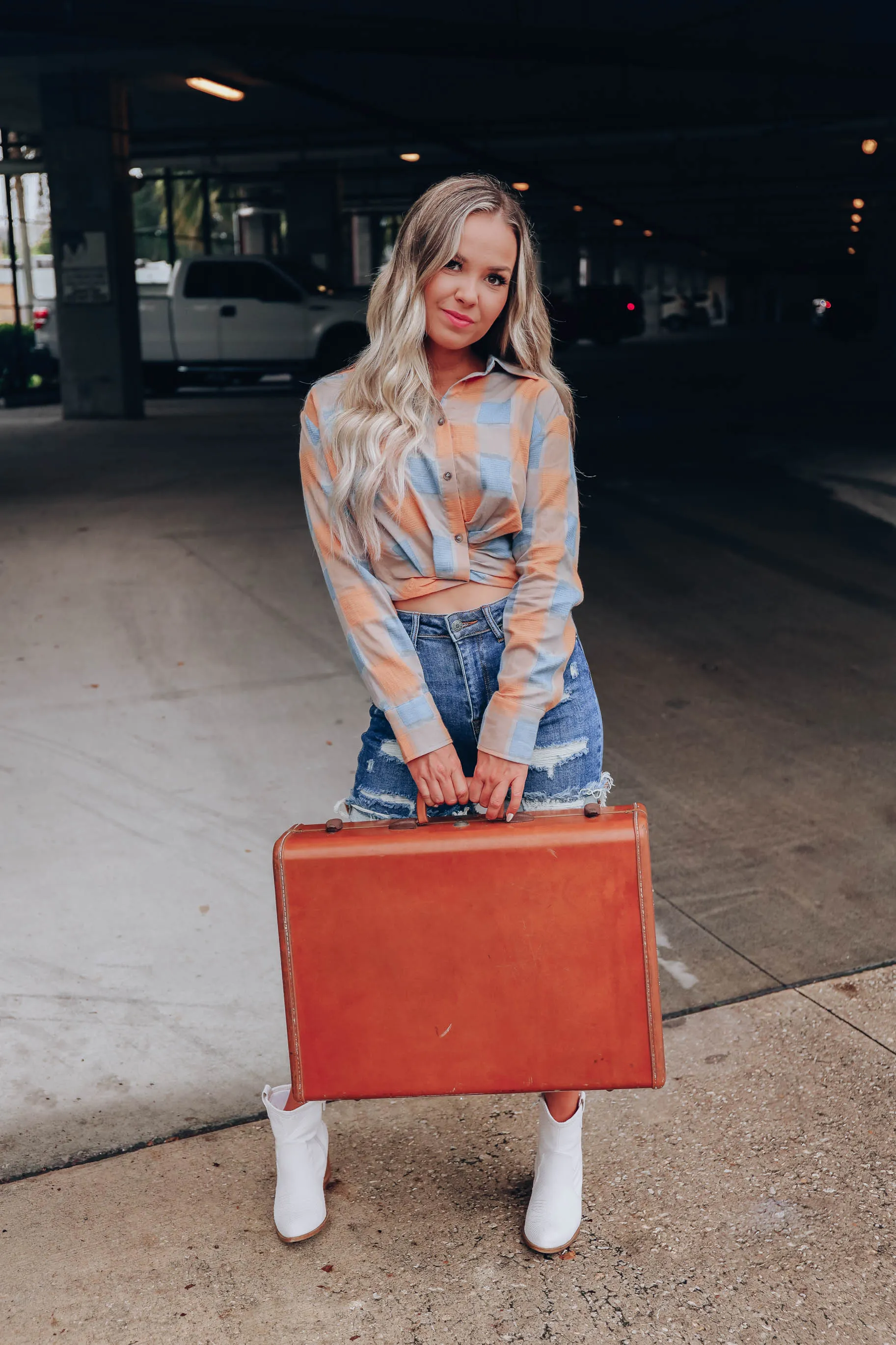 Gwen Plaid Crop Top