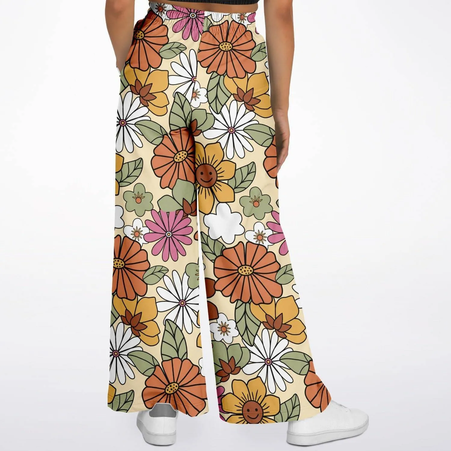 Hippie Flower Power Flare Pants