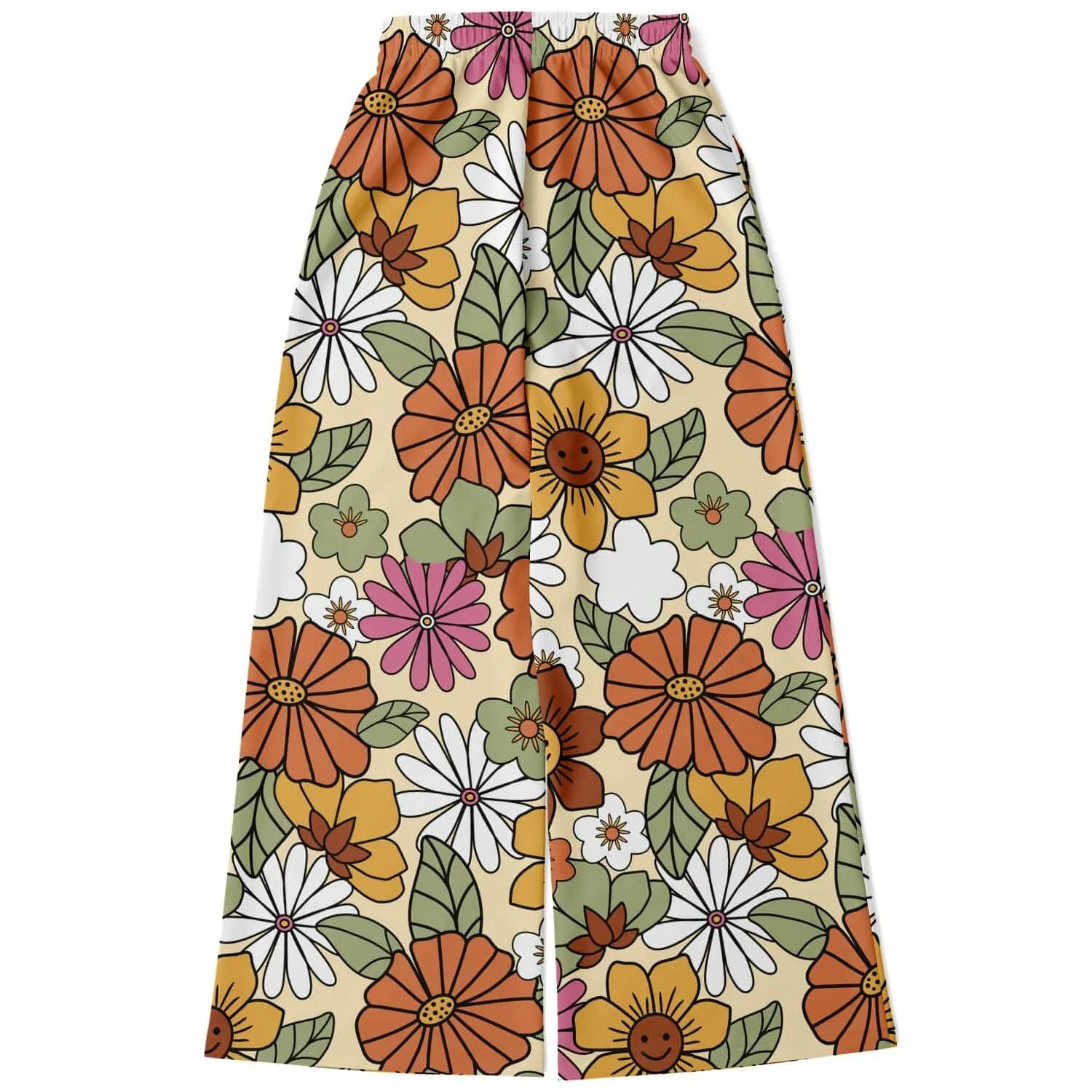 Hippie Flower Power Flare Pants
