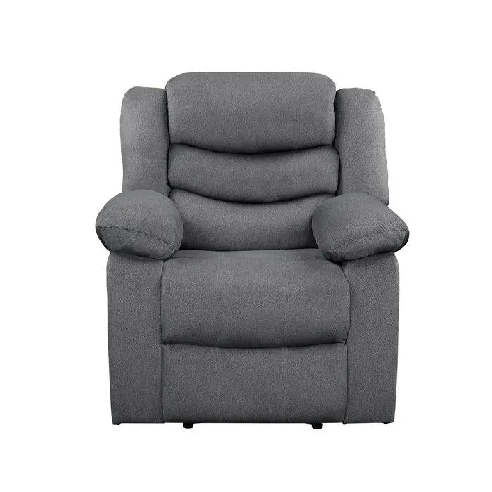 Homelegance Furniture Discus Double Reclining Chair in Gray 9526GY-1