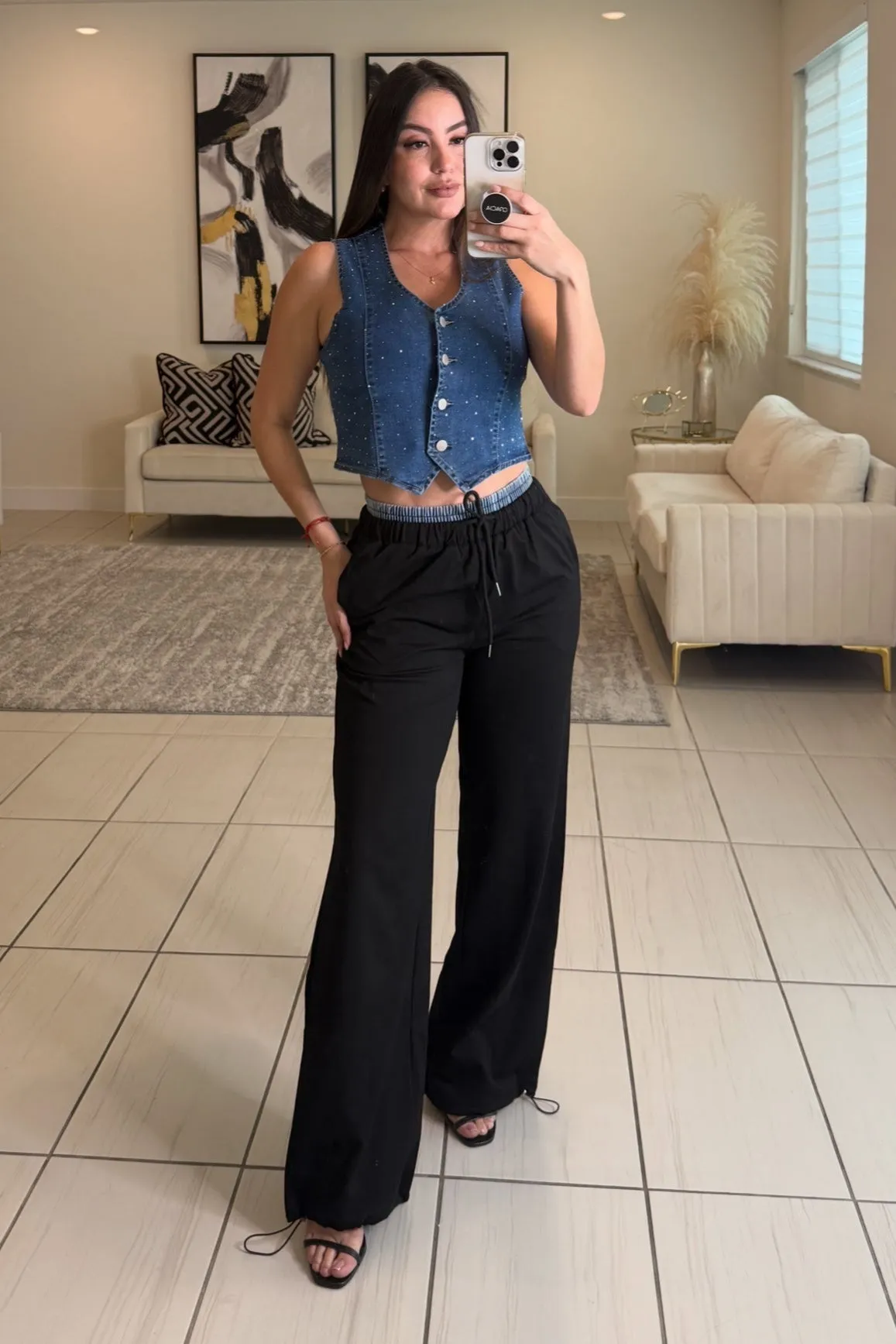 Iconic Structure Black Pants