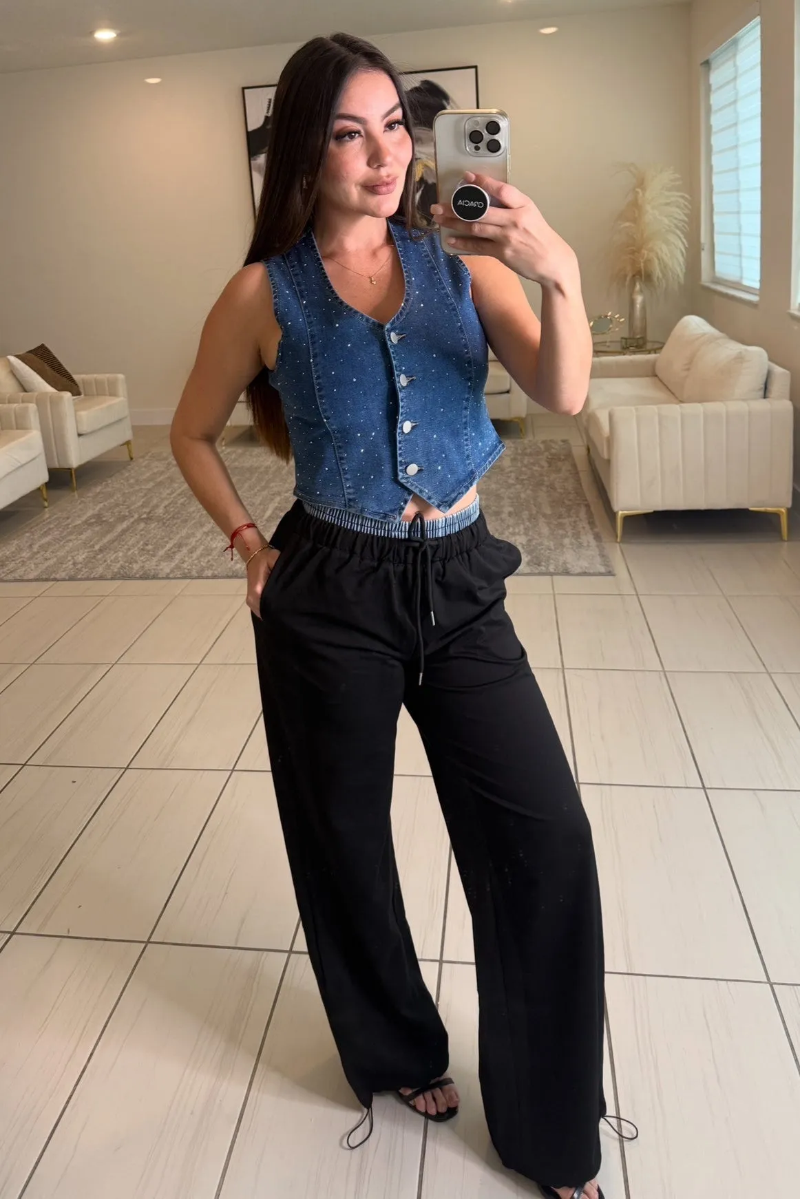 Iconic Structure Black Pants