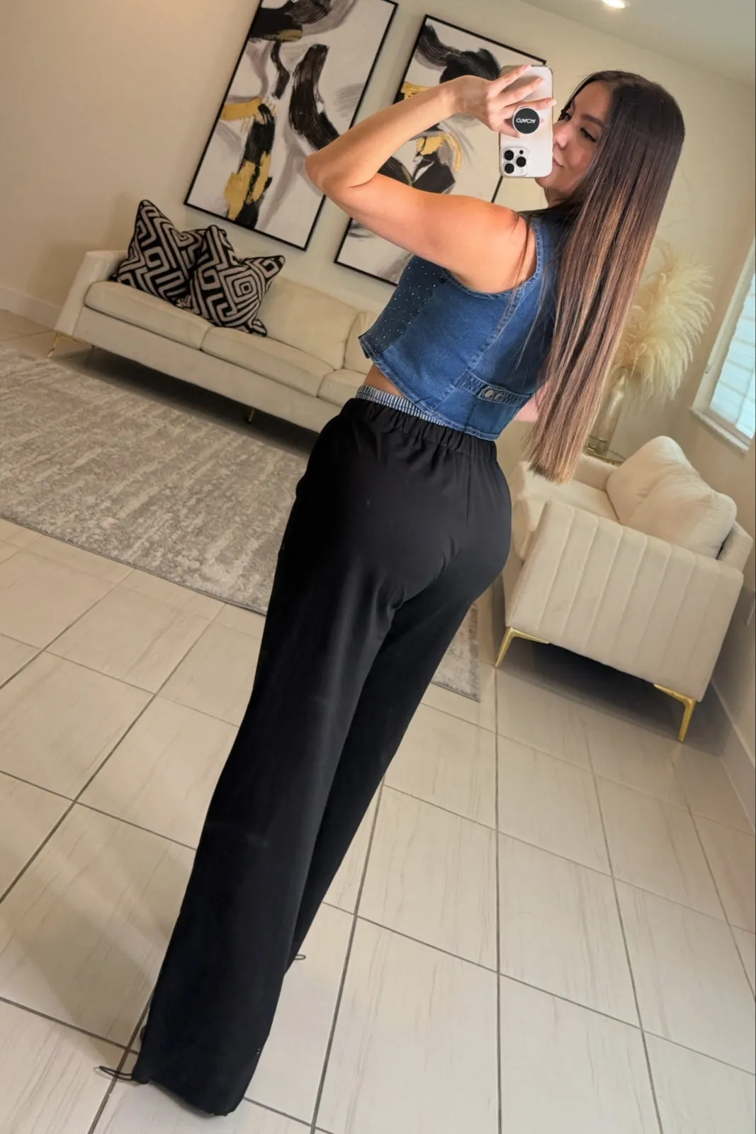 Iconic Structure Black Pants