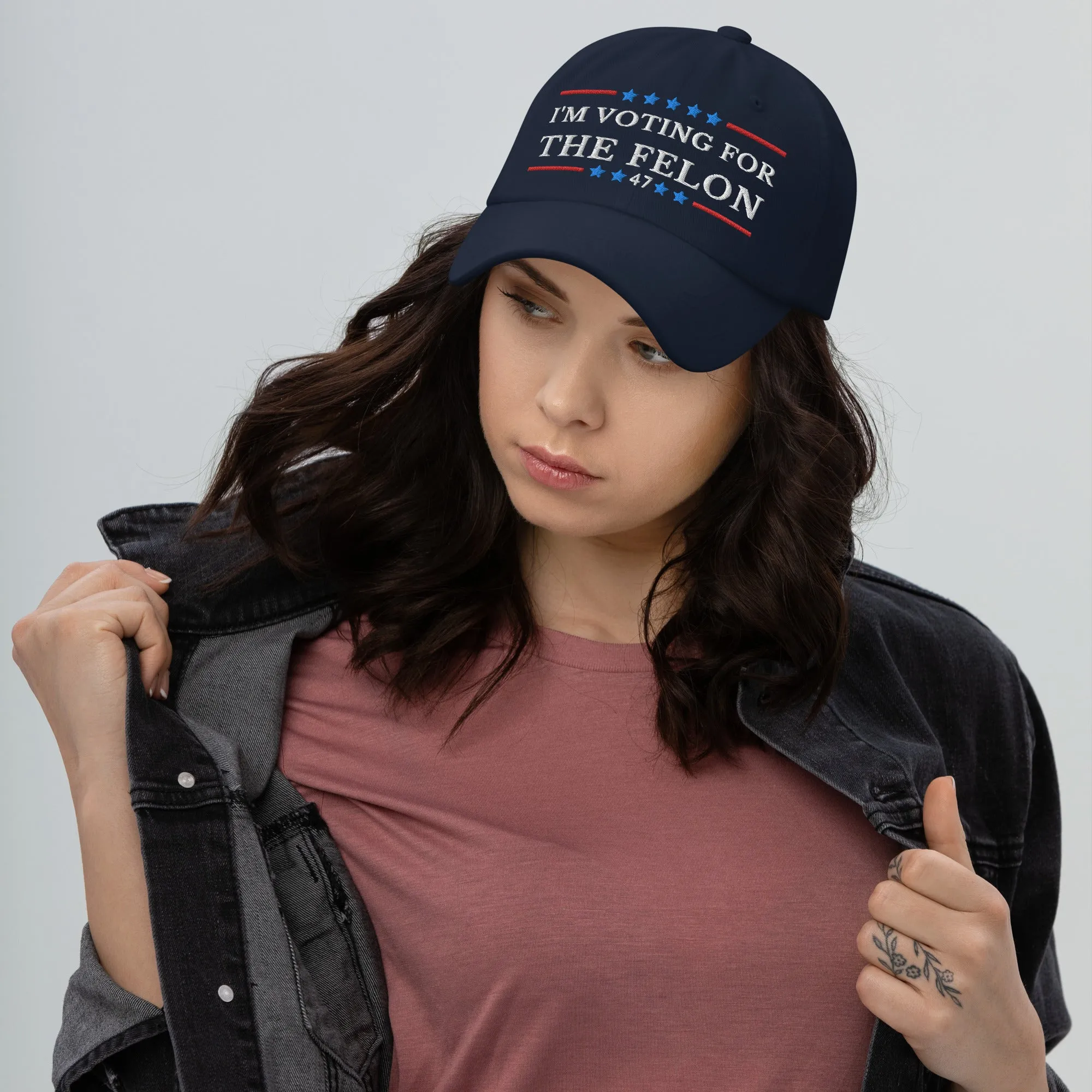 I'm Voting For The Felon Dad Hat, Trump for President 2024, Trump Nation Mugshot 47