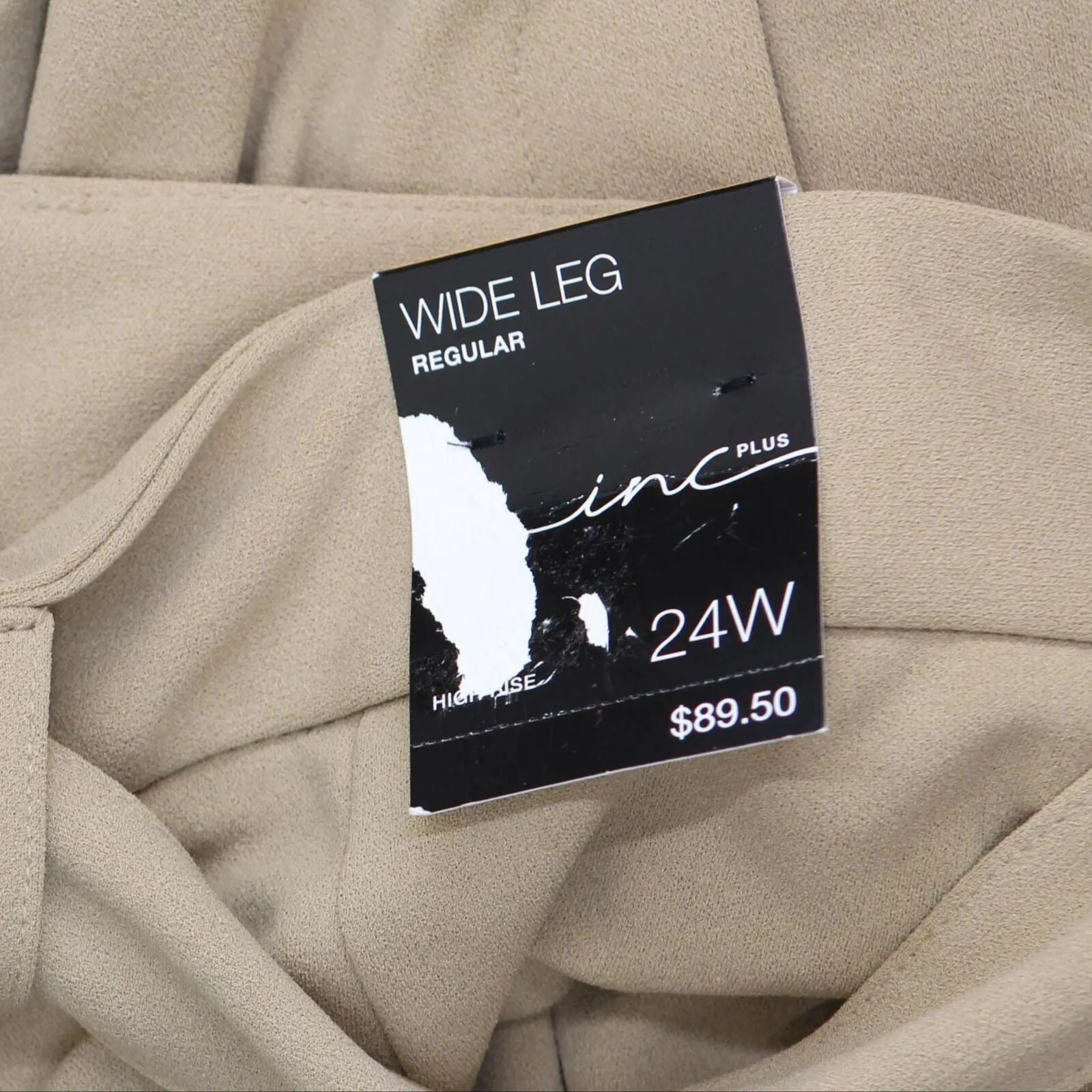 Inc International Concepts Plus Size Utility-Pocket Wide-Leg Pants Brown 24W