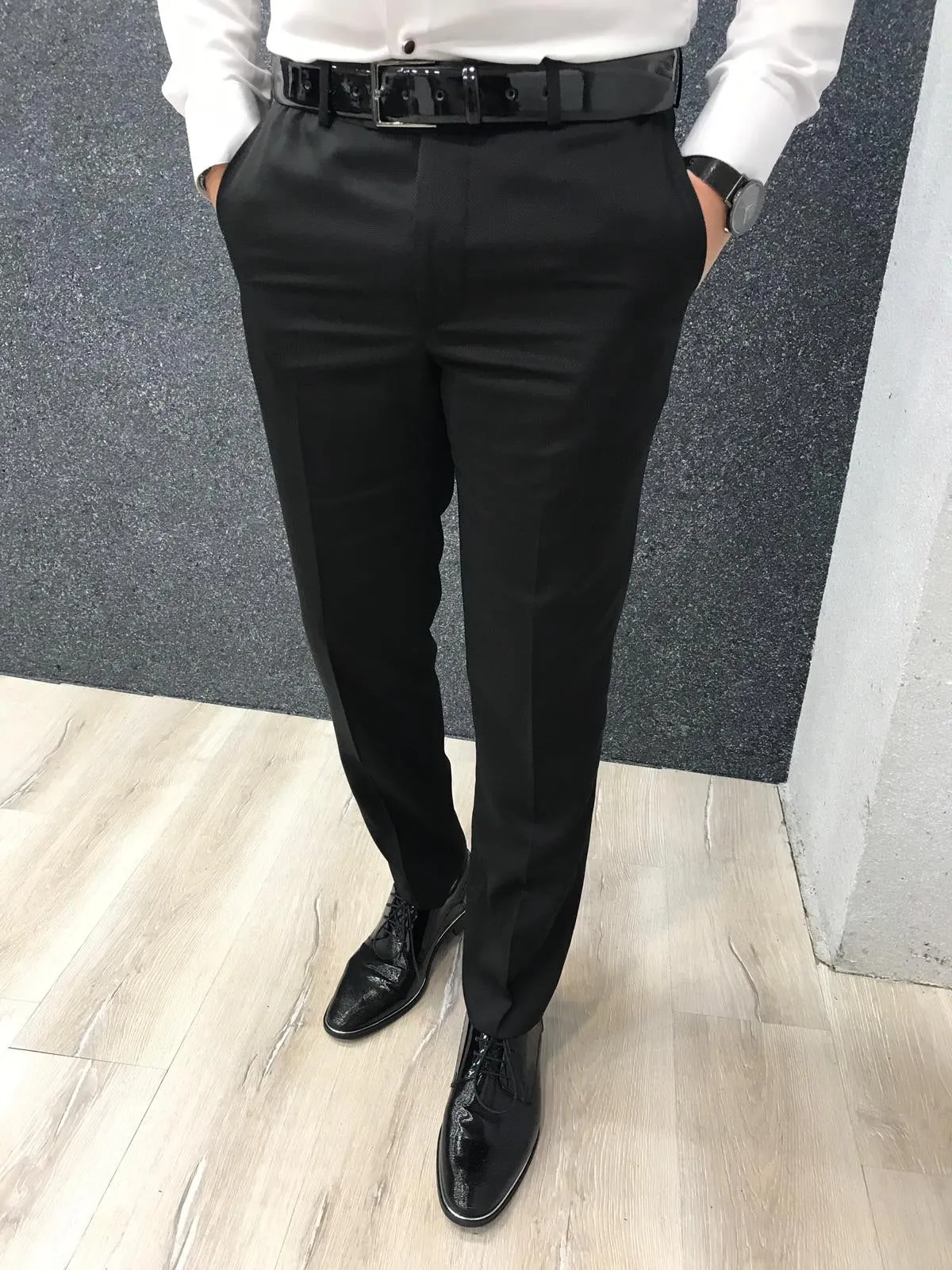 Infinite Royal Black Velvet Tuxedo – Luxurious Slim Fit for Formal Occasions