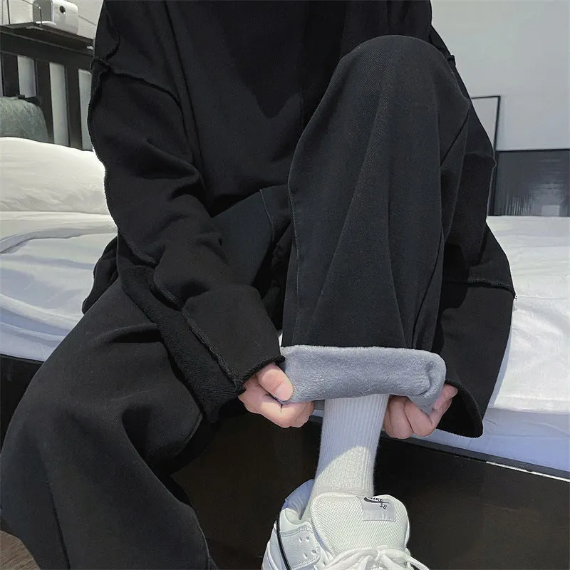 INSTOCK - Spring and autumn loose straight plus velvet thickened