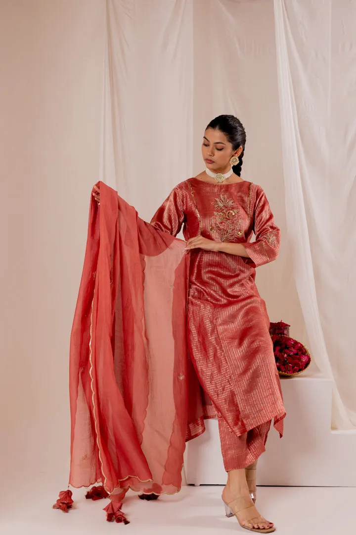 Ivara Kurta Set with Chanderi Dupatta