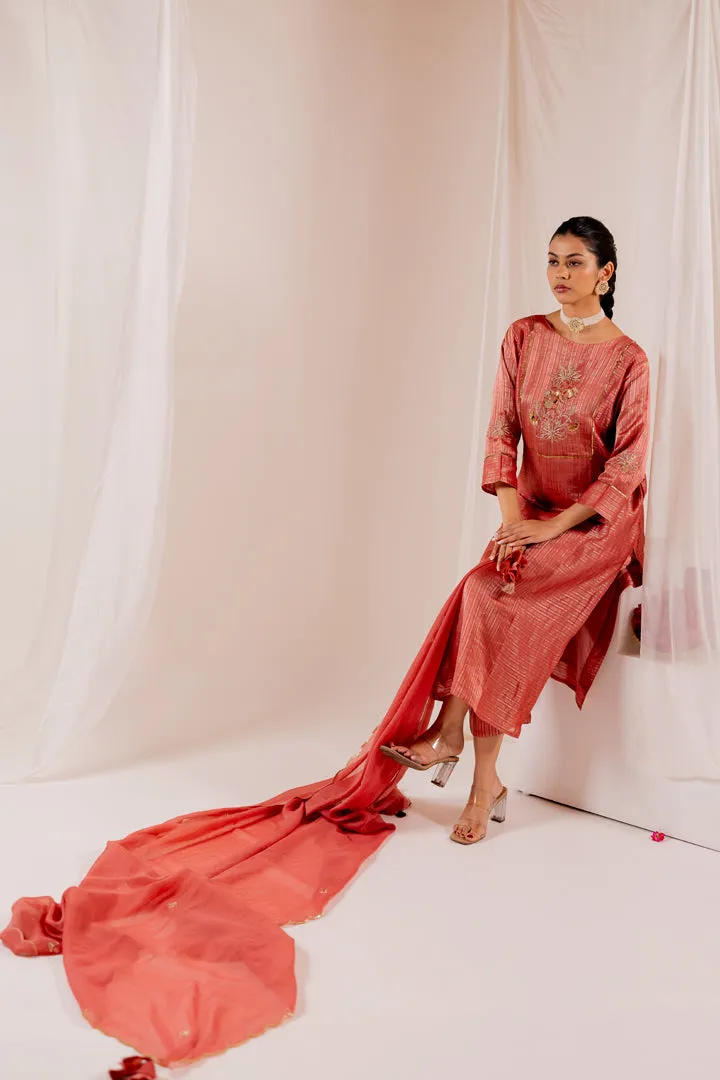 Ivara Kurta Set with Chanderi Dupatta